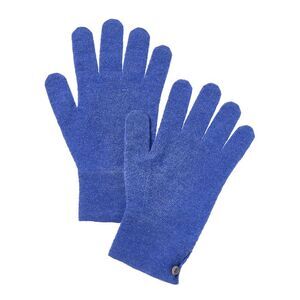 Brodie Cashmere Button Cuff Cashmere Gloves, Blue
